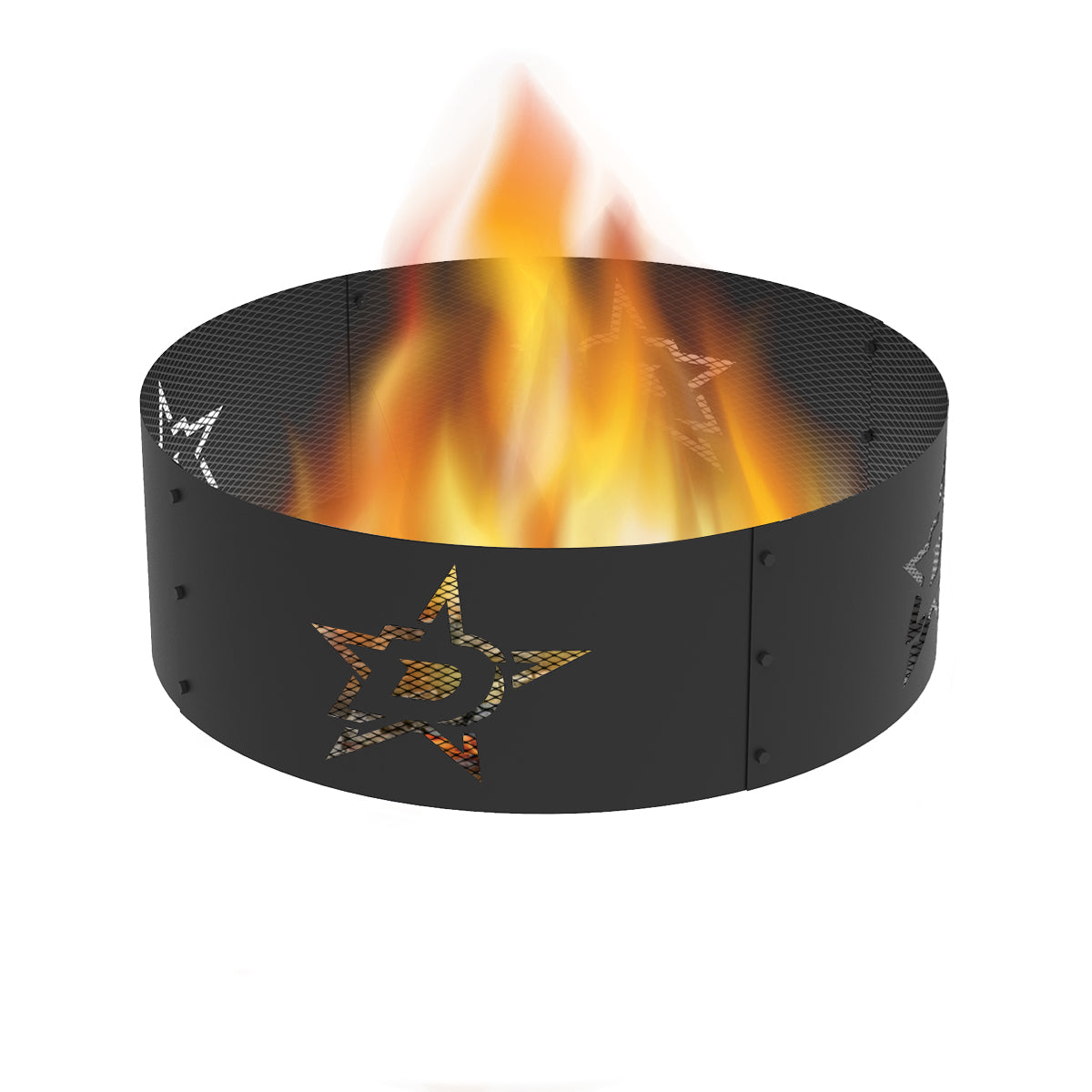 Dallas Stars 36 in. x 12 in. High Decorative Steel Fire Ring