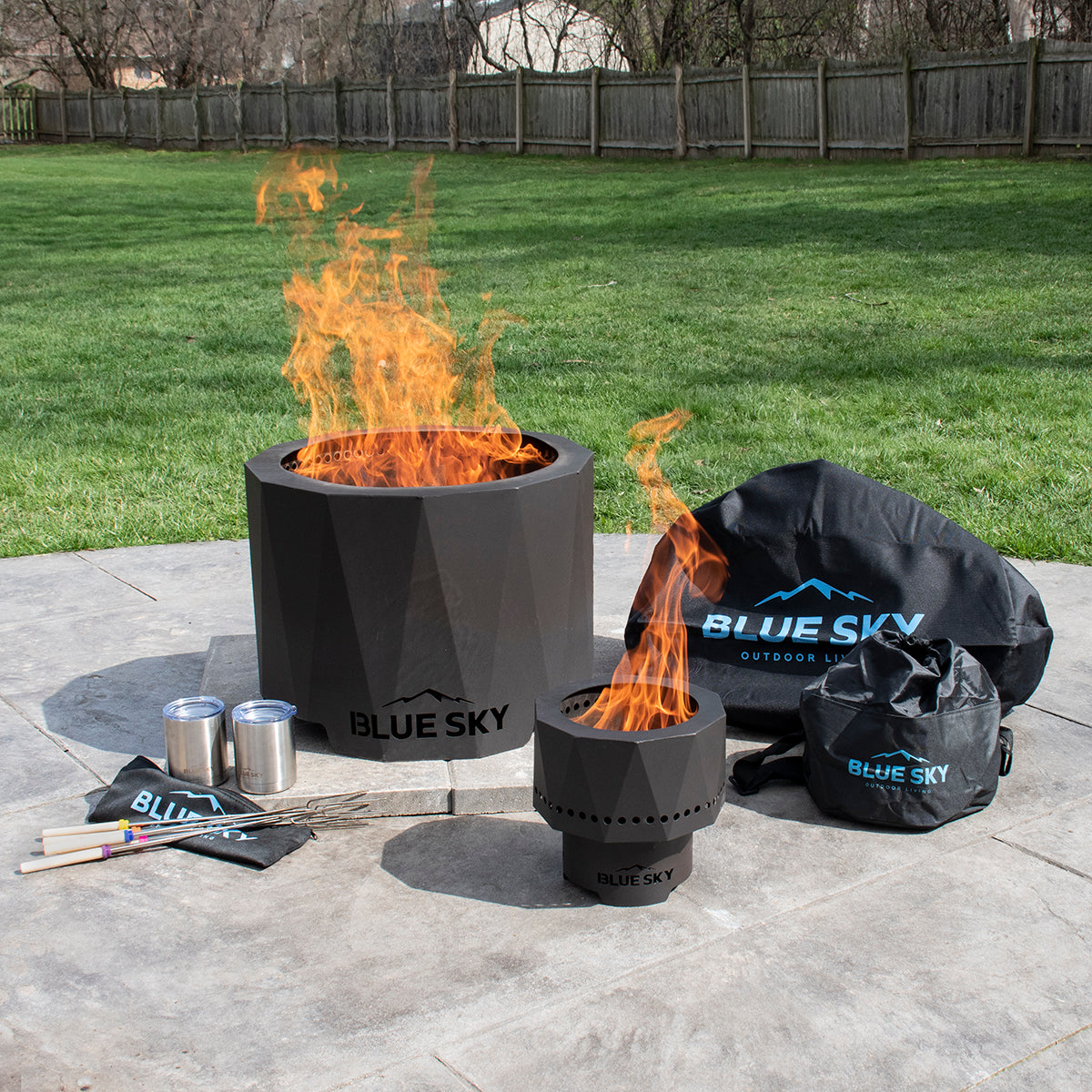 Peak Smokeless Fire Pit Bundle – Blue Sky Outdoor Living