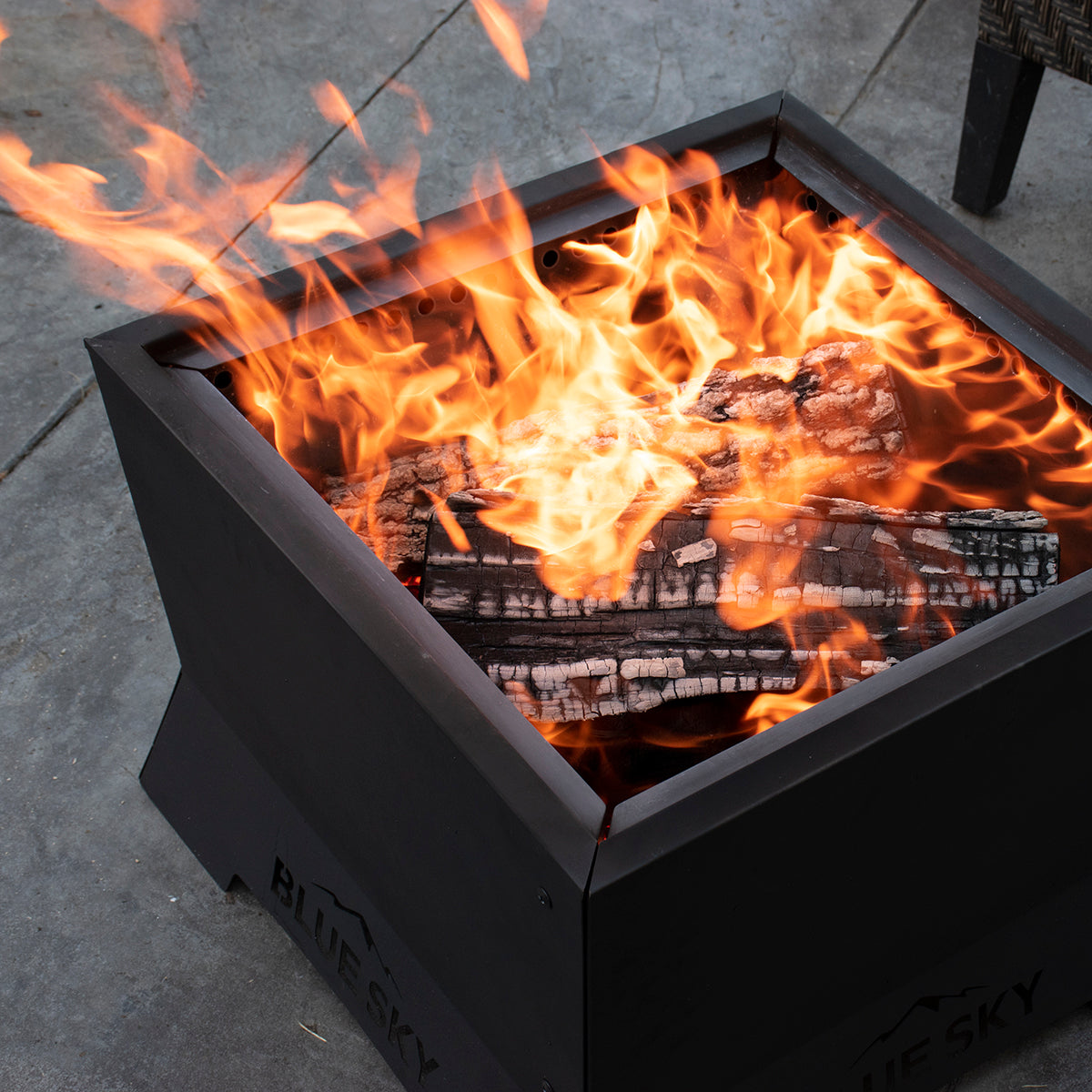 Square Peak Smokeless Patio Fire Pit Blue Sky Outdoor Living