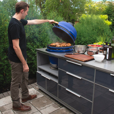 Elevate Your Backyard Cooking with the Blue Sky Kamado Outdoor Kitchen Cabinet