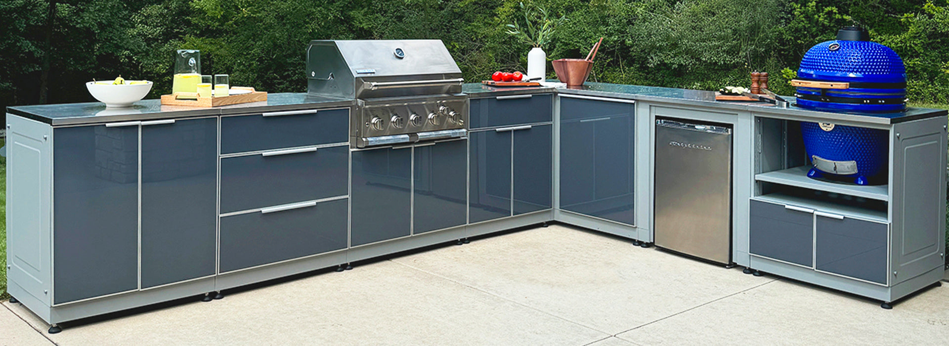 Slate Gray Outdoor Kitchen Cabinets | Blue Sky Outdoor Living