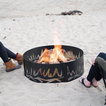 36 in. x 12 in. High Northern Woods Steel Fire Ring – Blue Sky Outdoor ...