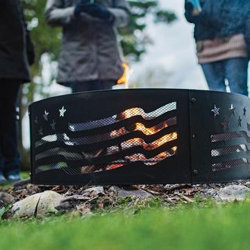 36 in. x 12 in. High Northern Woods Steel Fire Ring – Blue Sky Outdoor ...