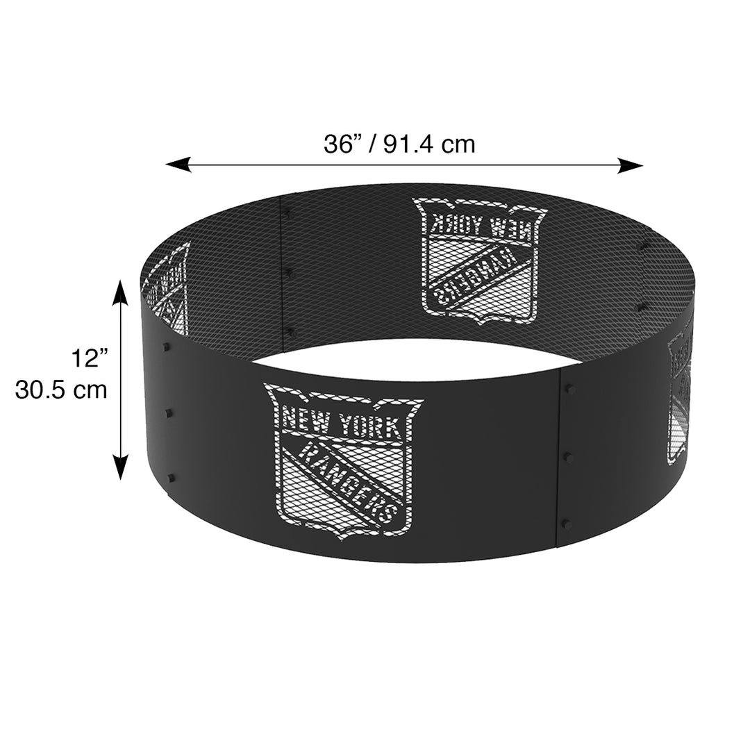 New York Rangers 36 in. Round x 12 in. High Decorative Steel