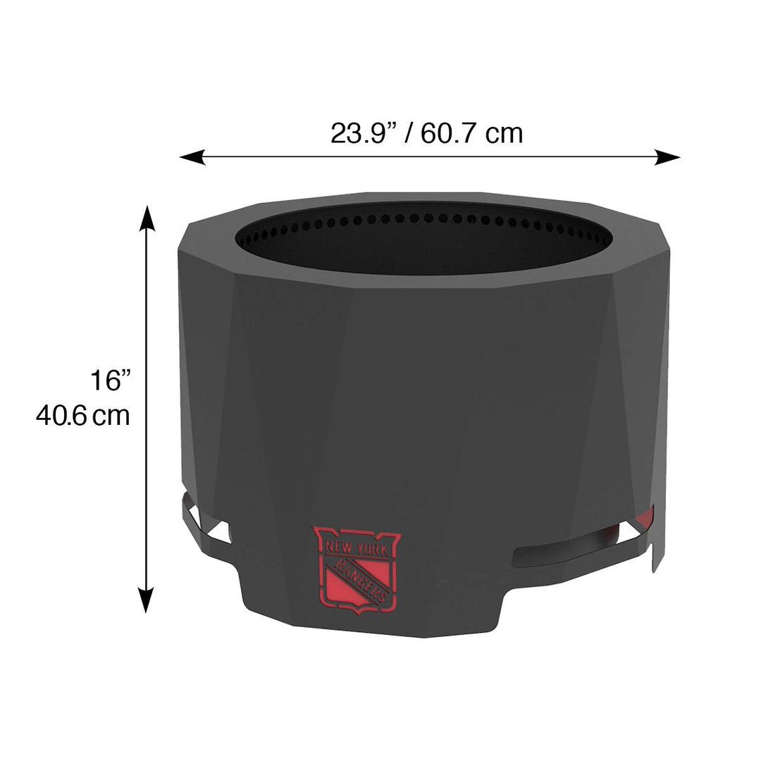 New York Rangers Smokeless Patio Fire Pit – Blue Sky Outdoor Living