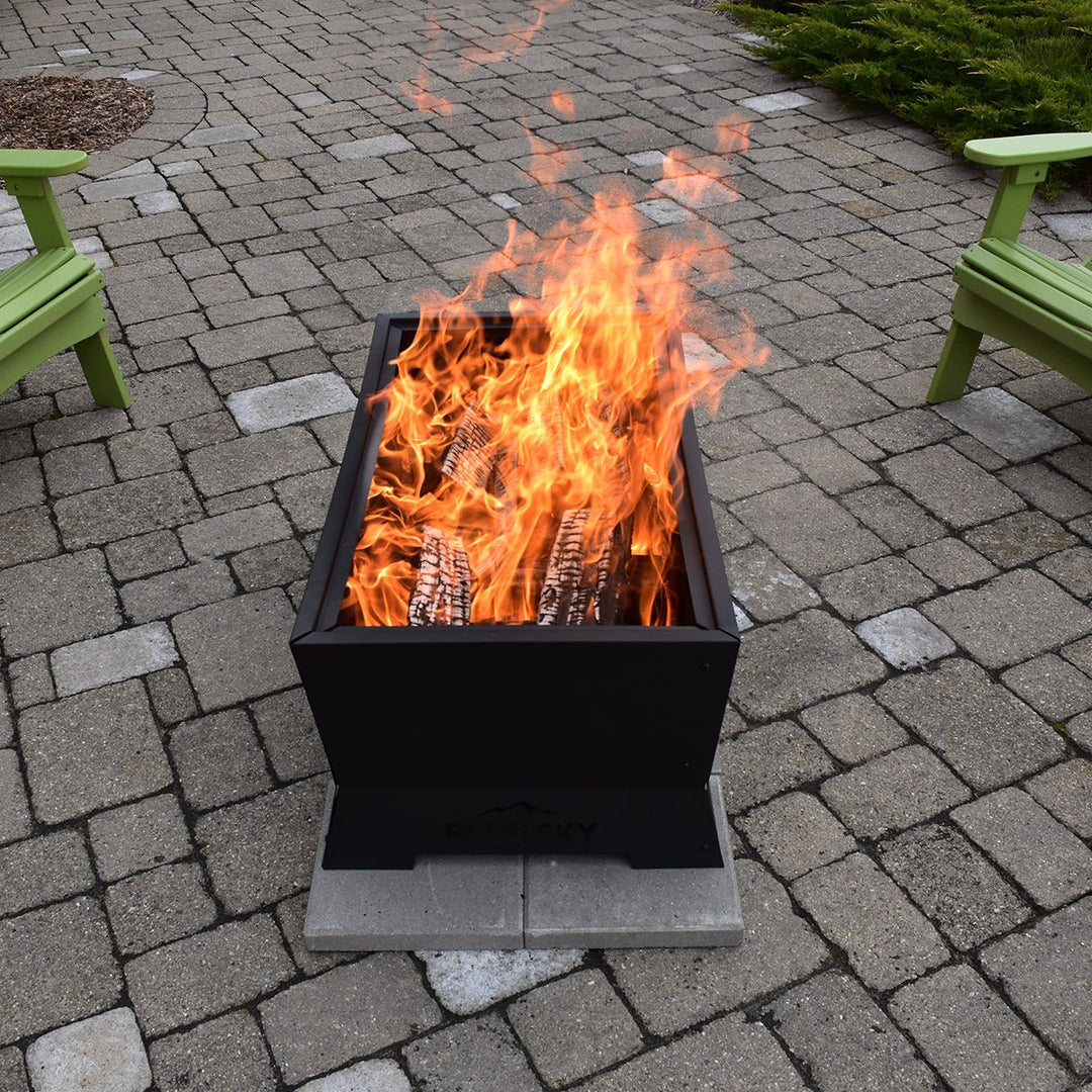 Rectangle Peak Smokeless Patio Fire Pit – Blue Sky Outdoor Living